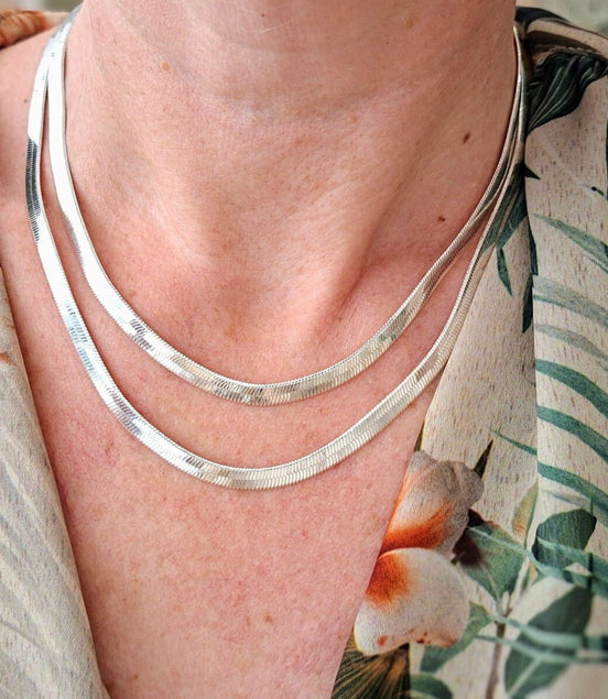 collier double rang maille serpent haut de gamme idée cadeau bijou femme