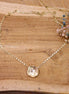 collier femme doré pendentif organique