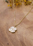 collier love pendentif trèfle bijou doré