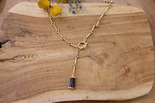 collier magic charoite foncée violet