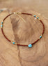 collier ras du cou jaspe rouge et amazonite idée cadeau bijou precieux