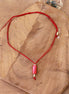 collier rouge pendentif céramique