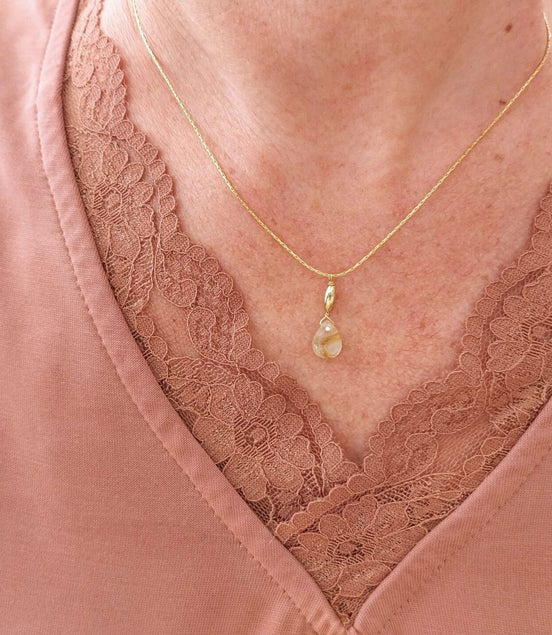 collier simplicité quartz rutile