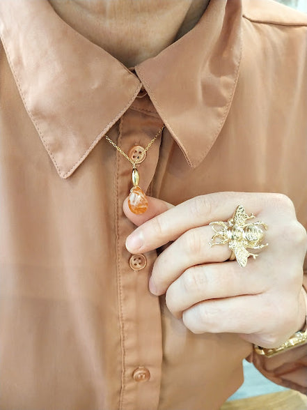Collier TOUT SIMPLEMENT cornaline