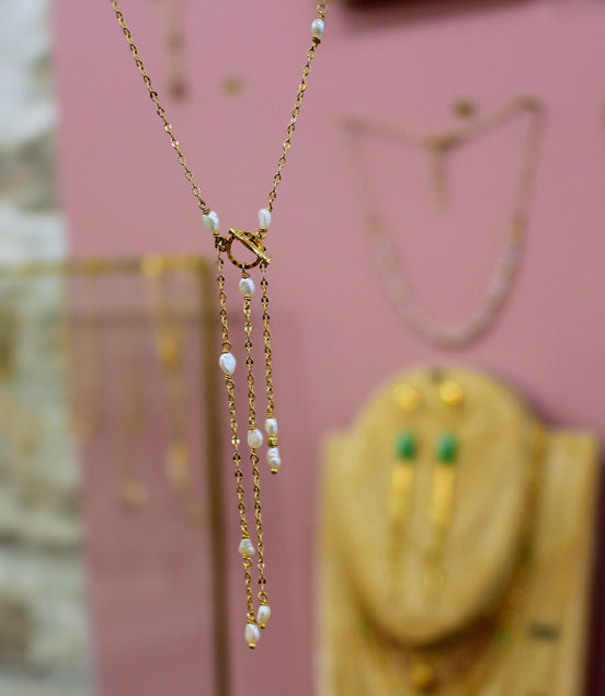 Collier CASCADE perles d'eau douce