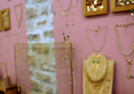 collier CASCADE diamant herkimer