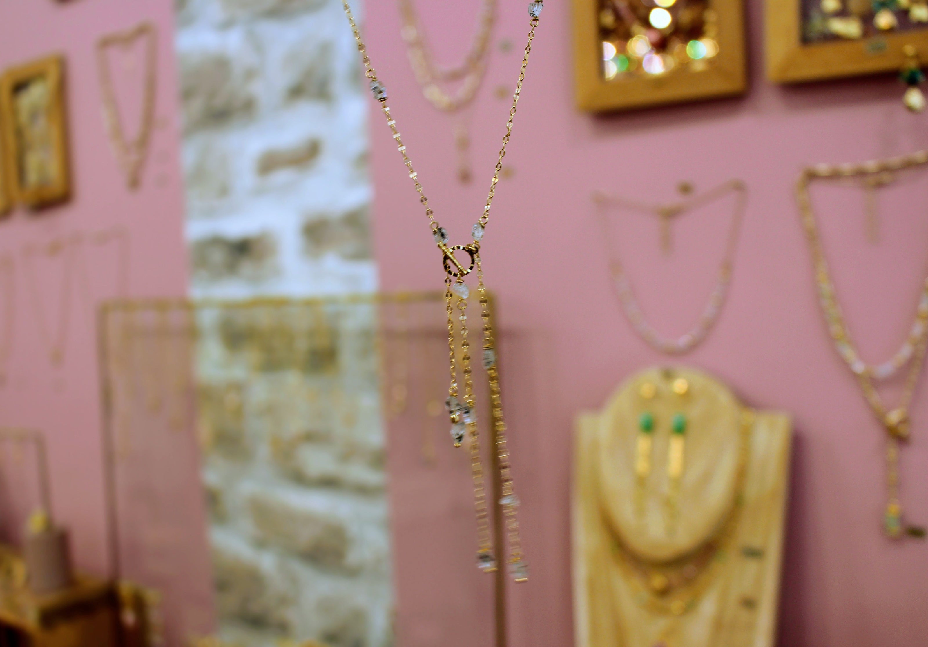 collier CASCADE diamant herkimer