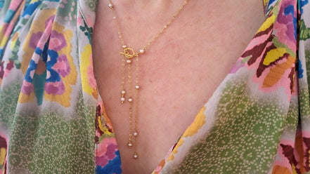 Collier CASCADE perles d'eau douce
