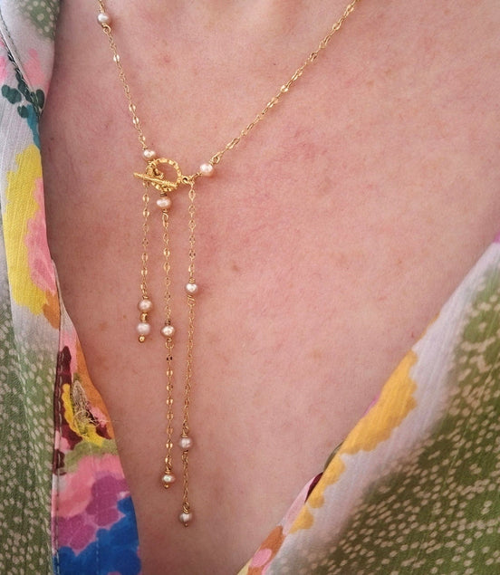 Collier CASCADE perles d'eau douce