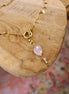 Collier QUIÉTUDE doré quartz rose - opale rose