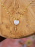Collier INFINI doré - pierre de lune