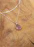 Collier double rang INSPIRATION argenté quartz fraise