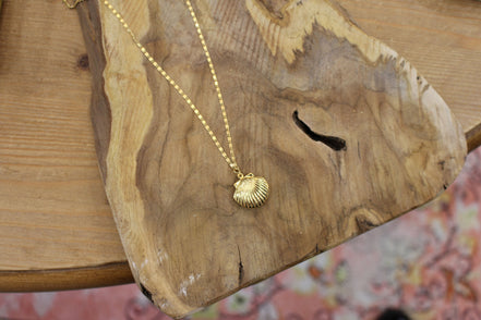 Collier doré CHEMIN ( variation Bola de grossesse existante )