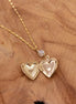collier MEDAILLON COEUR doré préhnite épidote