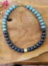 Collier GAÏA SUCREE bleu clair et bleu nuit