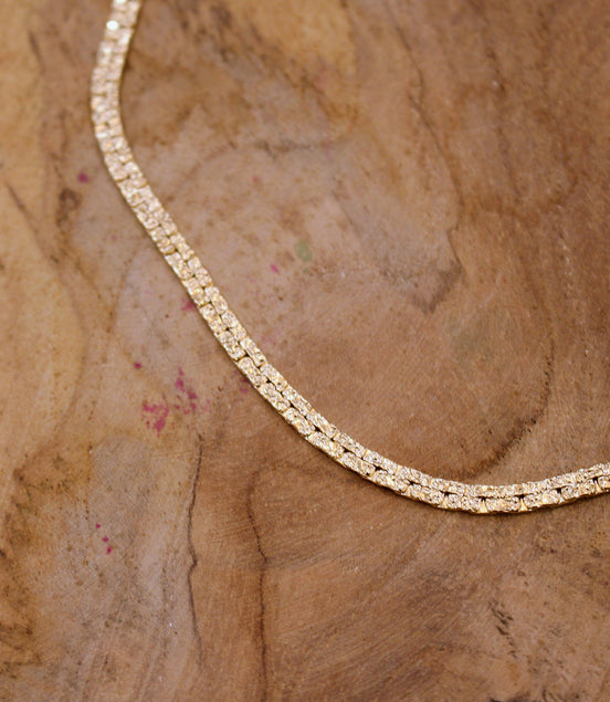 Collier ras du cou EMPREINTE doré et fin