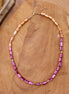 idée cadeau bijou femme collier céramique orange et rose