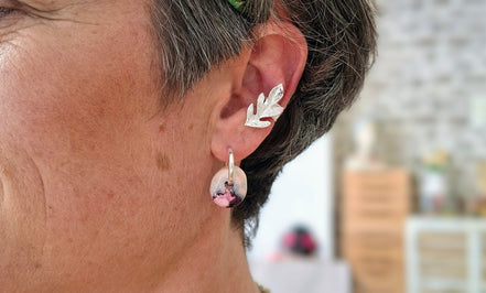 Boucles d'oreilles SHIFT ORIGINELLE argenté rose