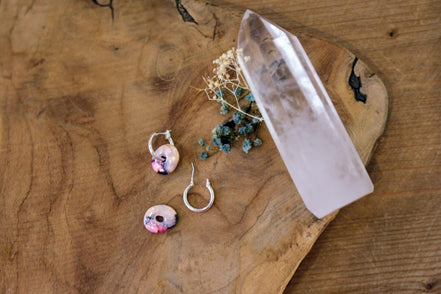 Boucles d'oreilles SHIFT ORIGINELLE argenté rose