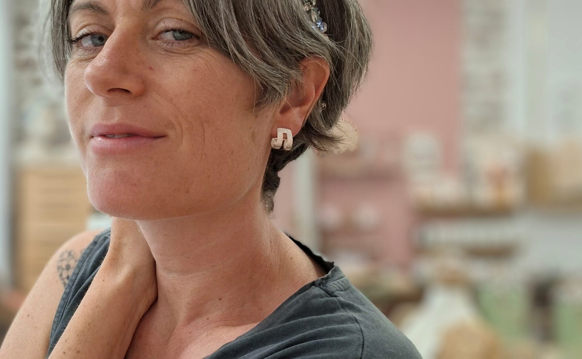 Boucles d'oreilles HOPI dorées - créoles intemporelles