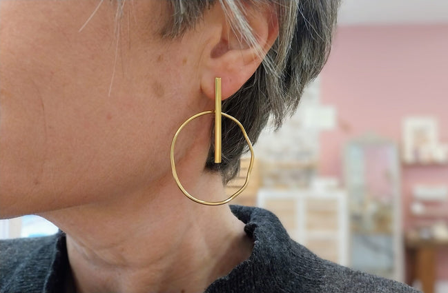 grandes boucles d'oreilles femme anneaux