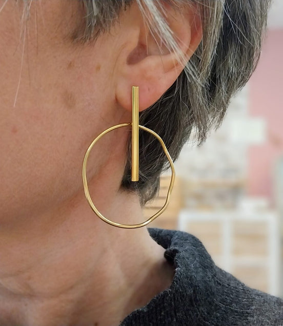 grandes boucles d'oreilles femme anneaux