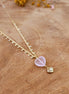 idée cadeau bijou femme collier pendentif coeur quartz rose
