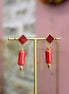idée cadeau boucle d'oreilles rouge bijou haute fantaisie