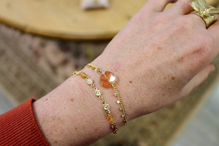 Bracelet INFINI quartz hématoïde
