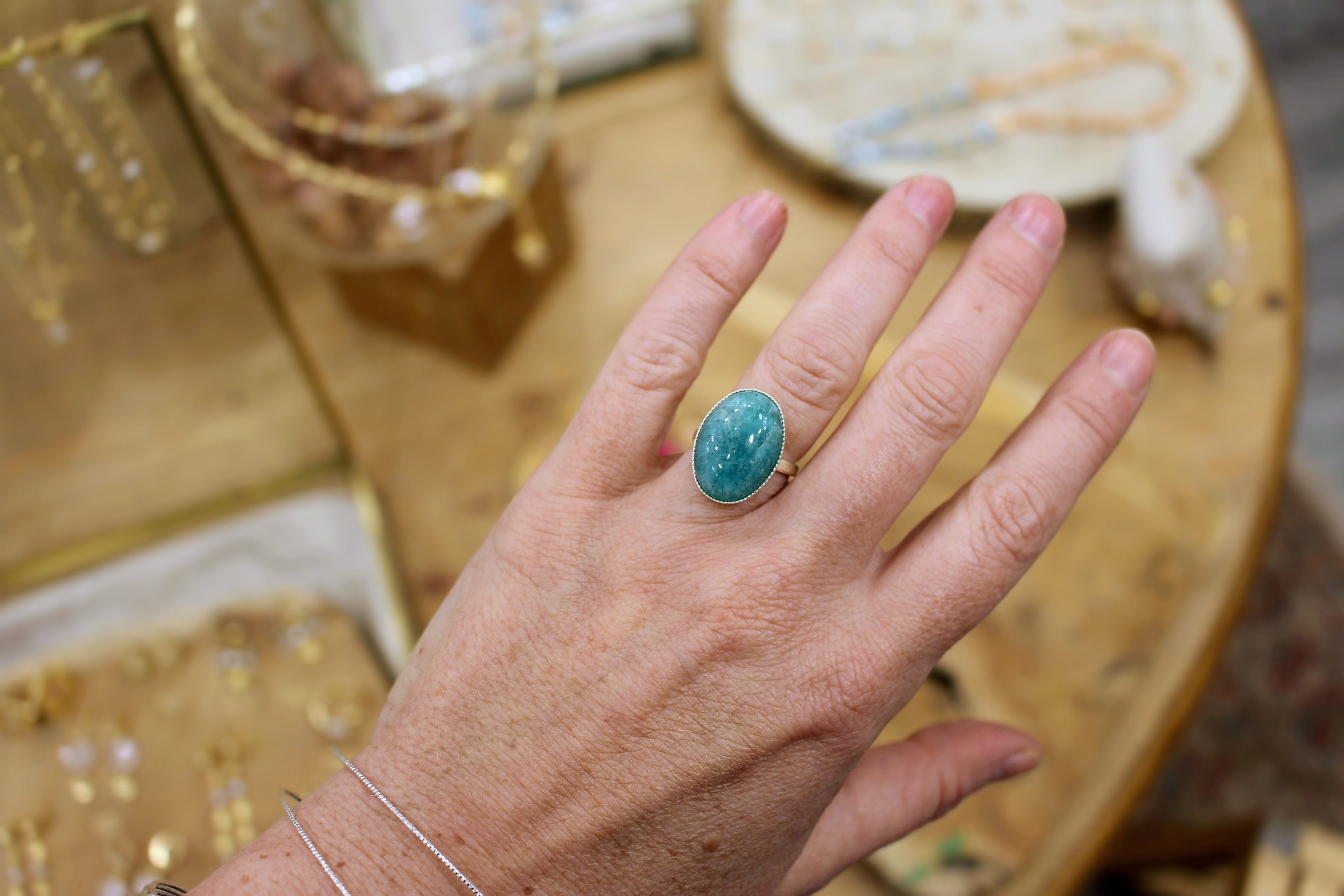 Bague REVERIE argenté - amazonite