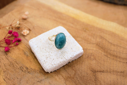 Bague REVERIE argenté - amazonite