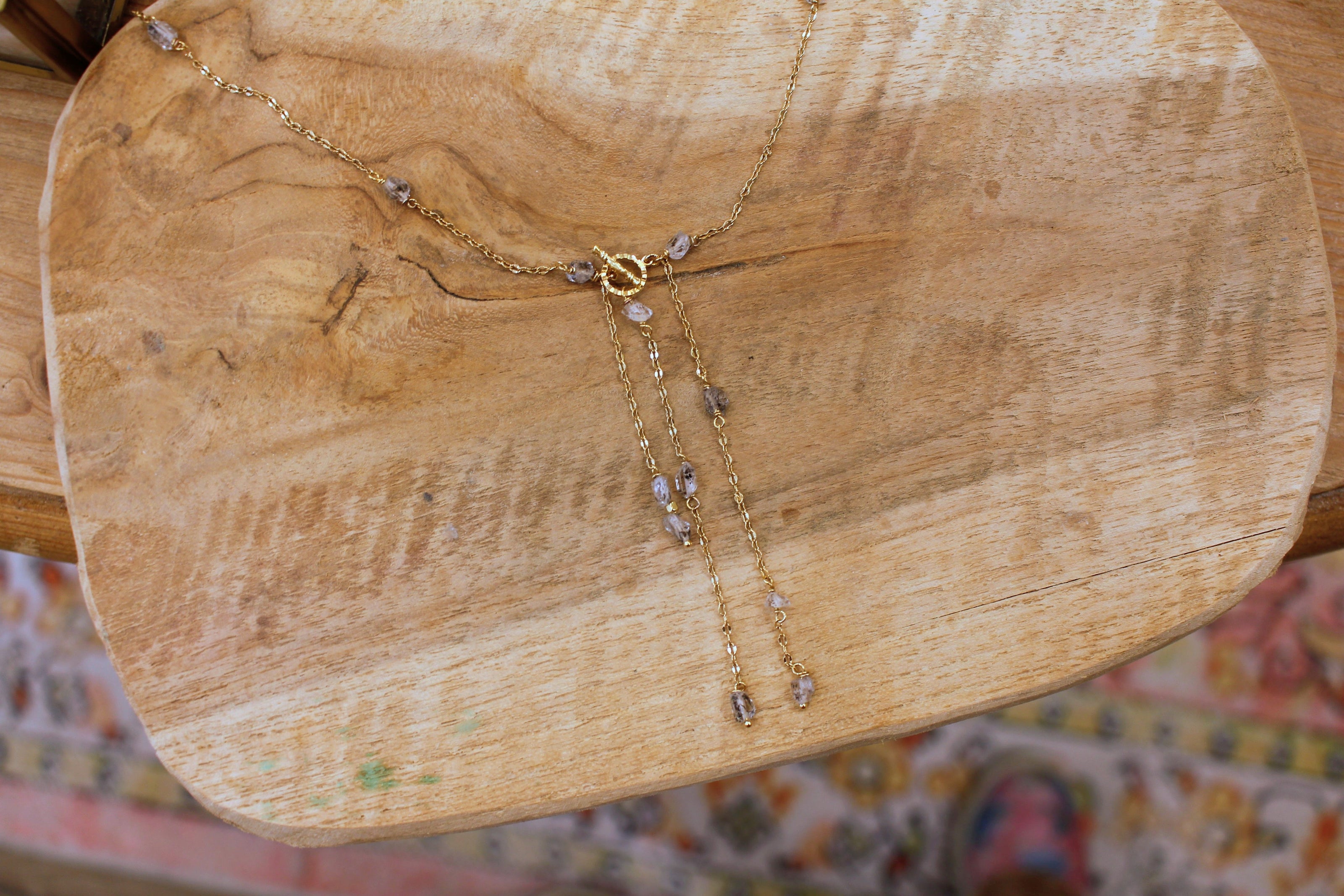 collier CASCADE diamant herkimer