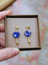 Boucles d'oreilles INFINI doré - lapis lazuli