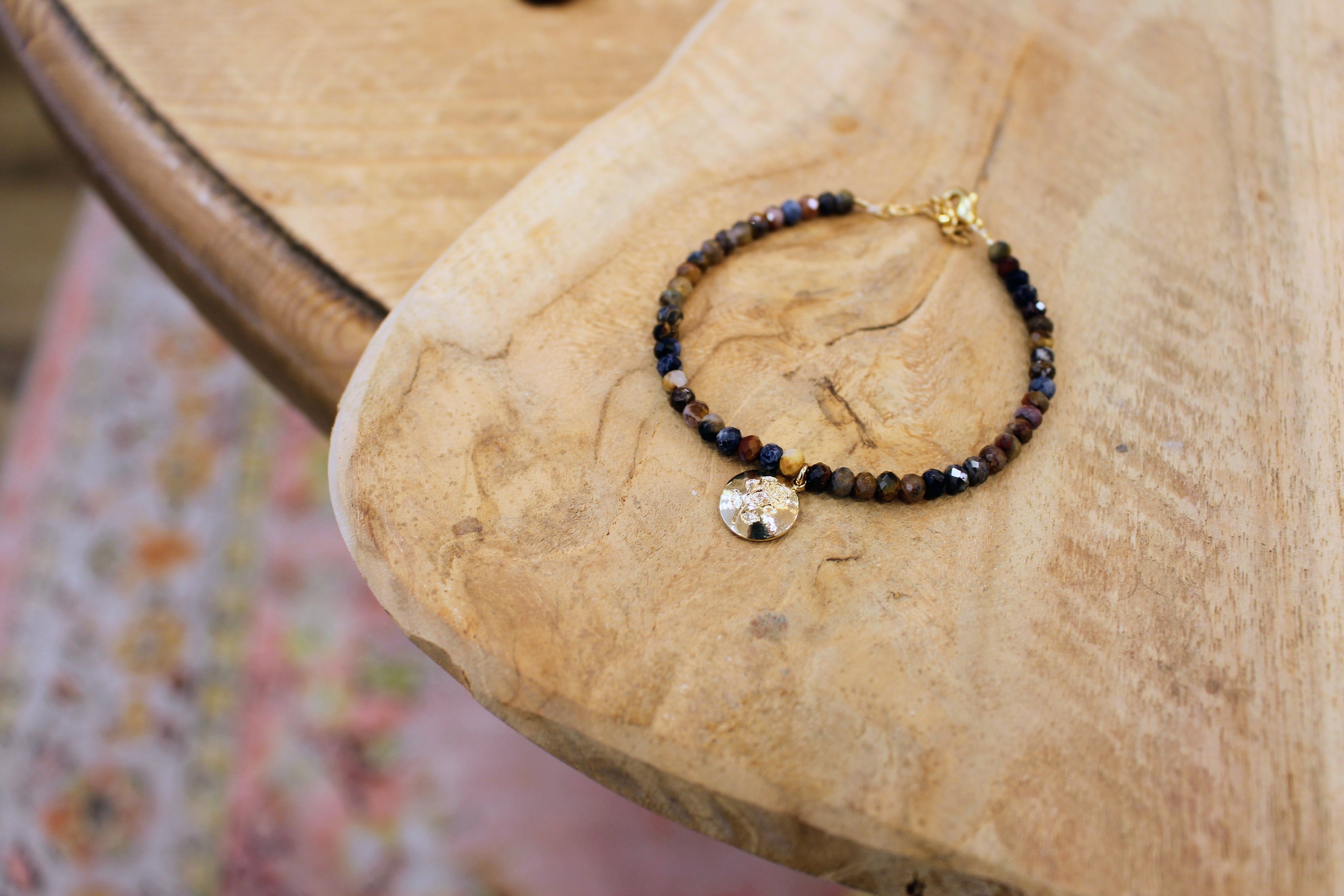 Bracelet JARDIN MYSTERIEUX doré - pietersite