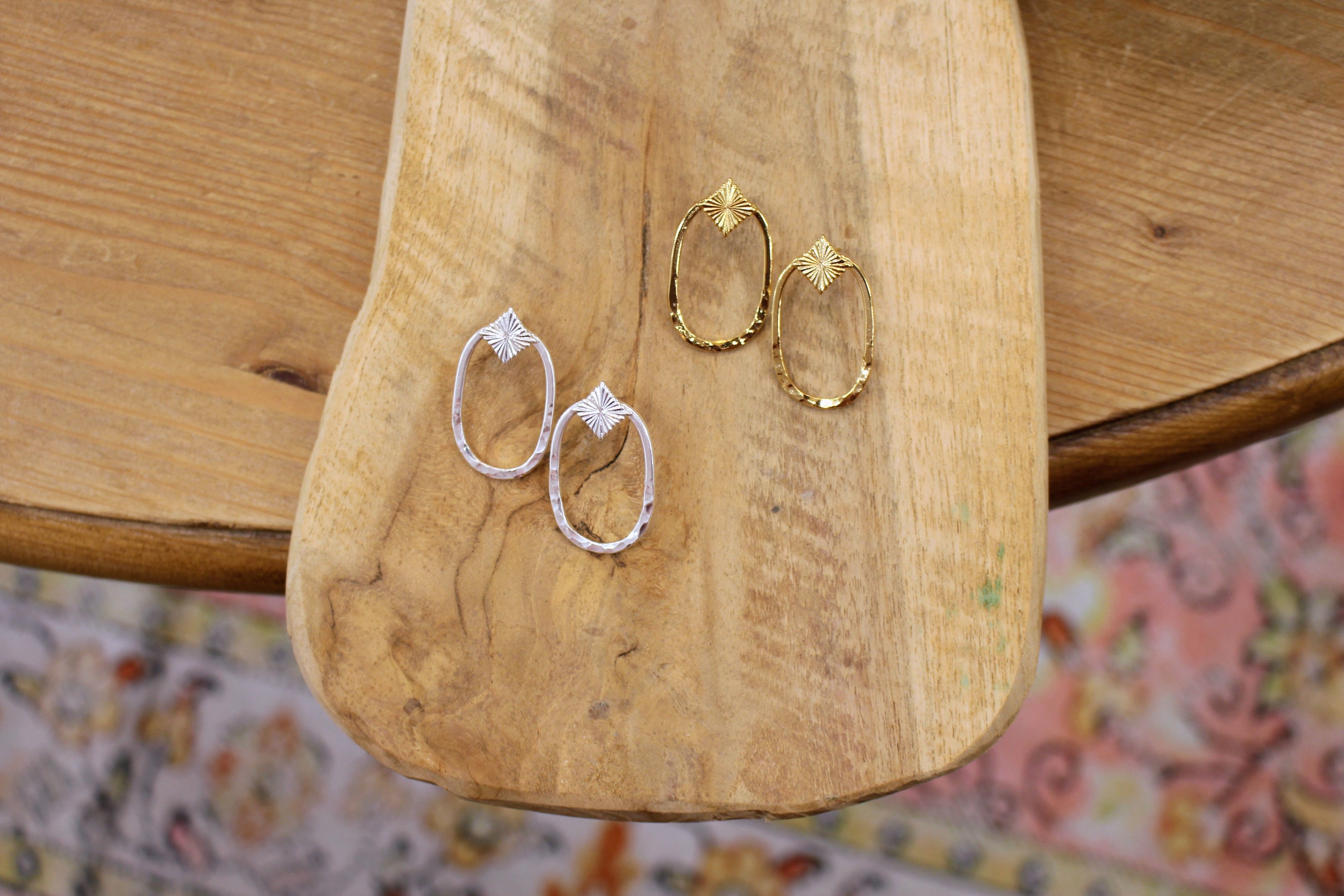 Boucles d'oreilles STRATA doré ou argenté