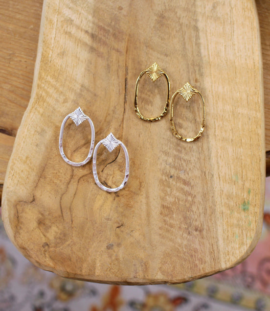 Boucles d'oreilles STRATA doré ou argenté