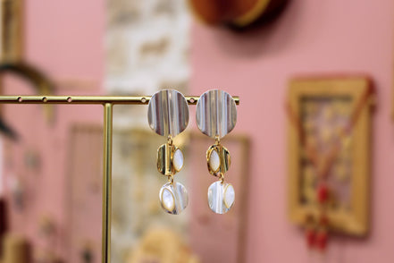 Boucles d'oreilles longues ECLIPSE SOLAIRE
