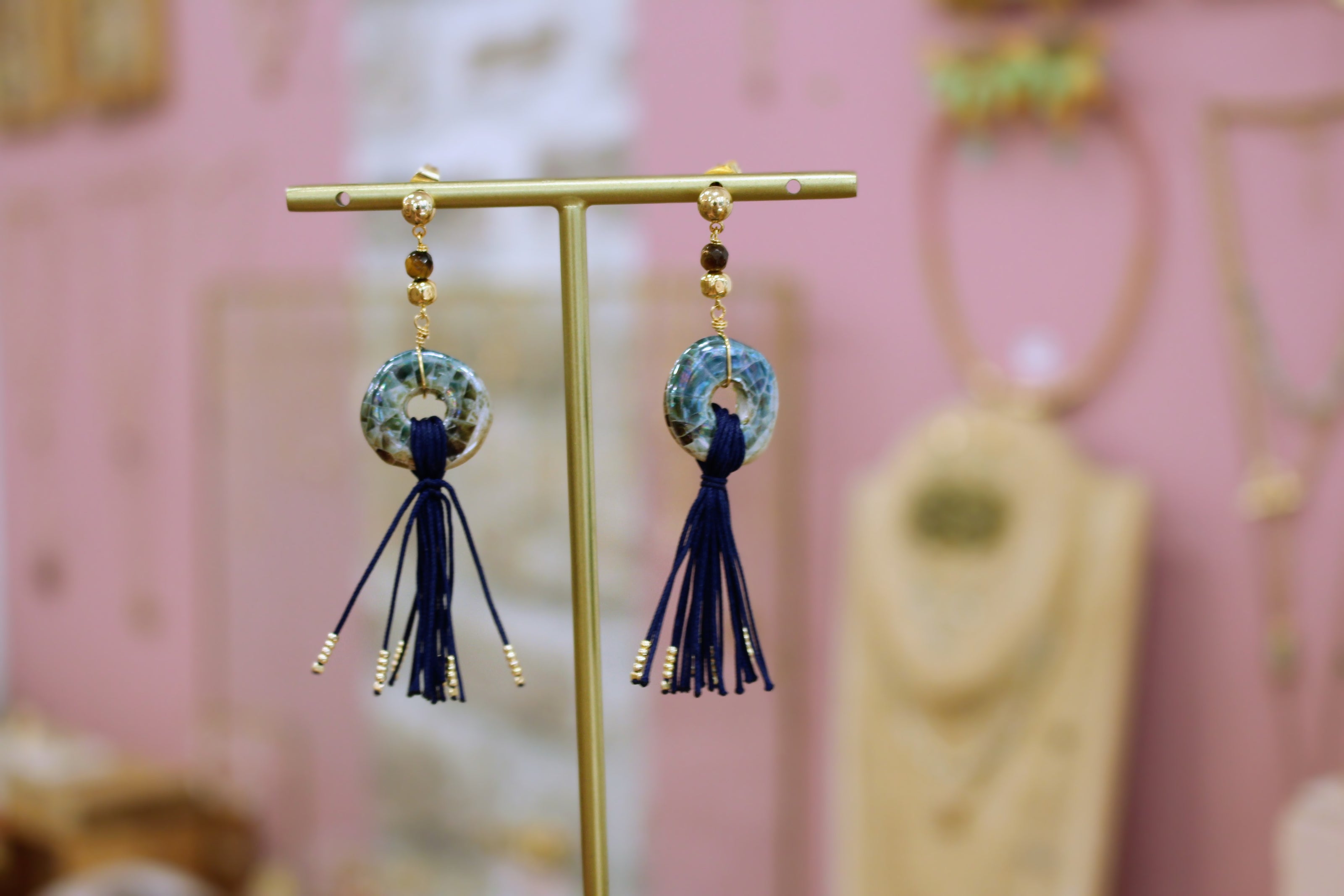 Boucles d'oreilles KORÉ - doré - terre d'encre
