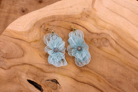 Boucles d'oreilles FLORÆ Bleu lagune