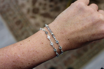 Bracelet MOOD argenté labradorite