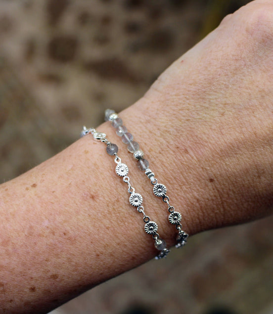 Bracelet MOOD argenté labradorite