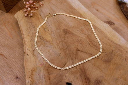 Collier ras du cou EMPREINTE doré et fin