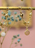 mono boucle chaine coeur et pierres naturelles bijou femme