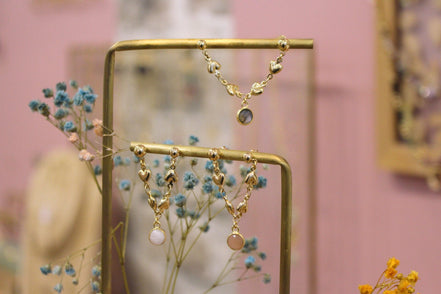 Mono boucle AMOUREUSE - pierre au choix -