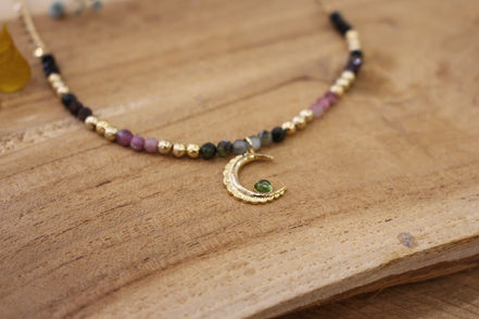 Collier CREATRICE tourmalines multicolore
