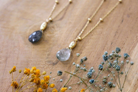 Collier TOUT SIMPLEMENT phrénite épidote