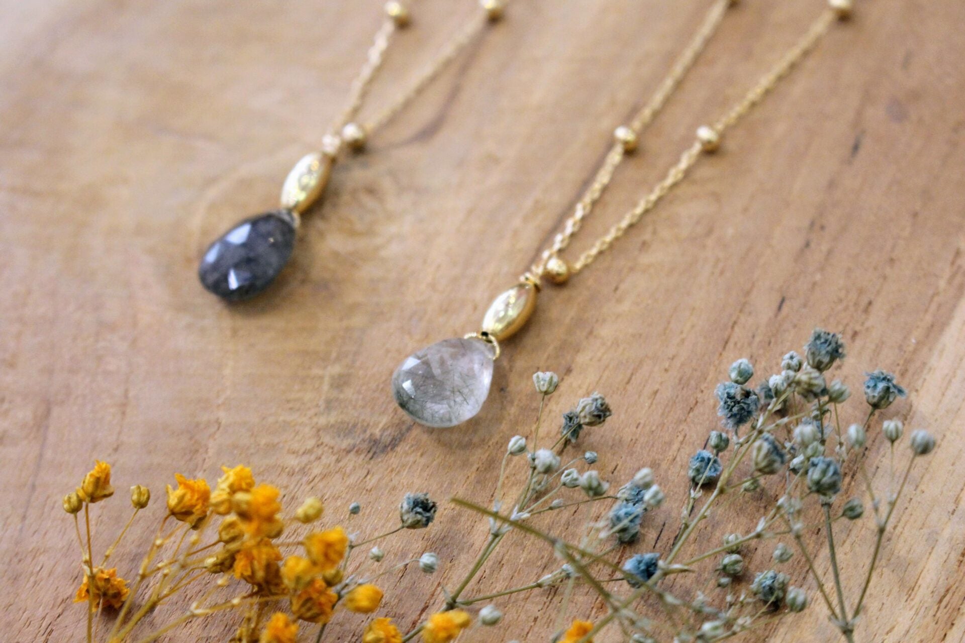 Collier TOUT SIMPLEMENT phrénite épidote