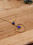 pendentif lapis lazuli collier femme doré idée cadeau bijou