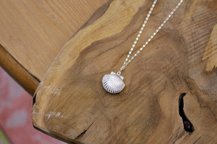 Collier argenté CHEMIN ( variation Bola de grossesse existante )