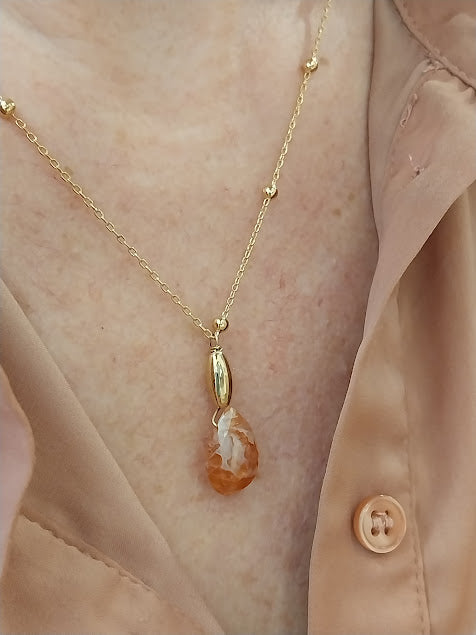Collier TOUT SIMPLEMENT cornaline